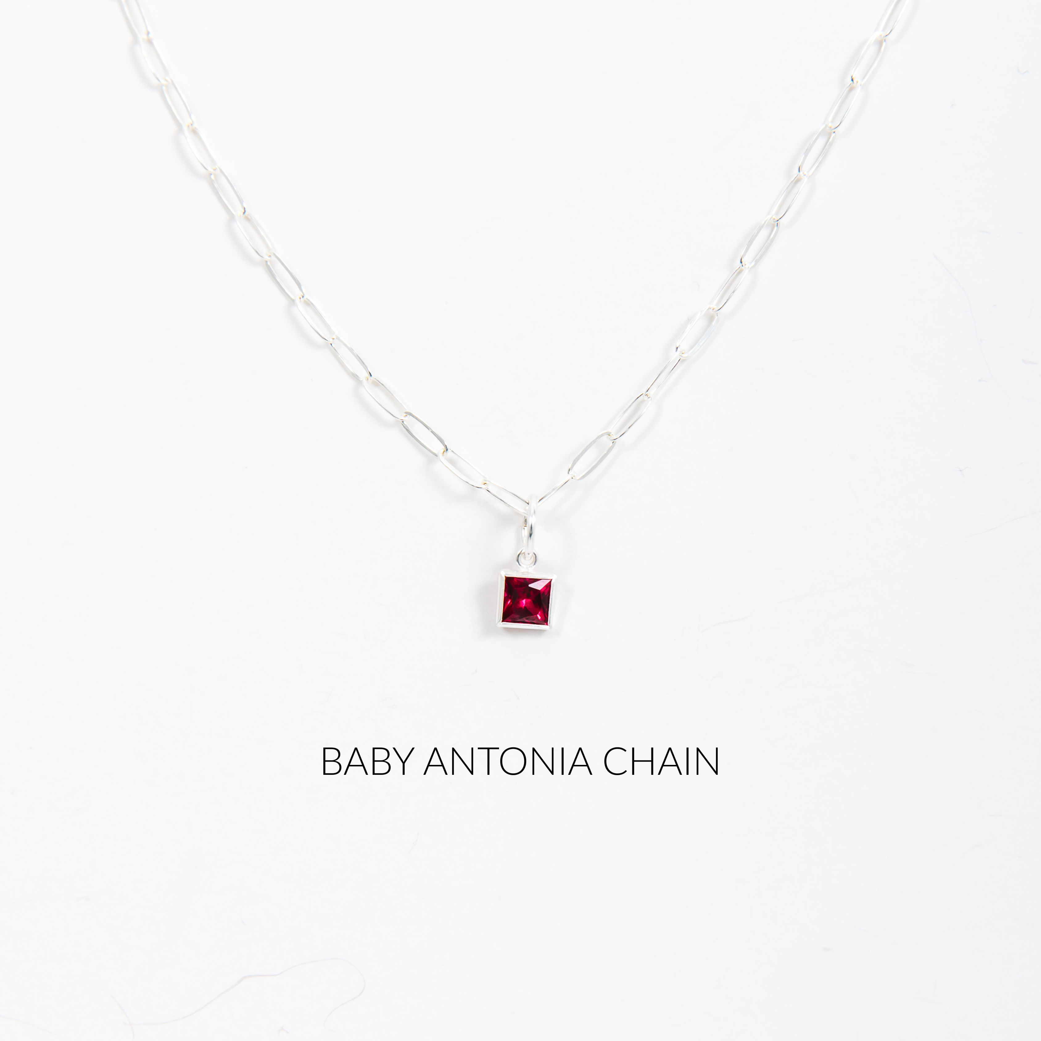 Birthstone Necklace (Silver Edit)