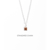 Silver Birthstone Necklace