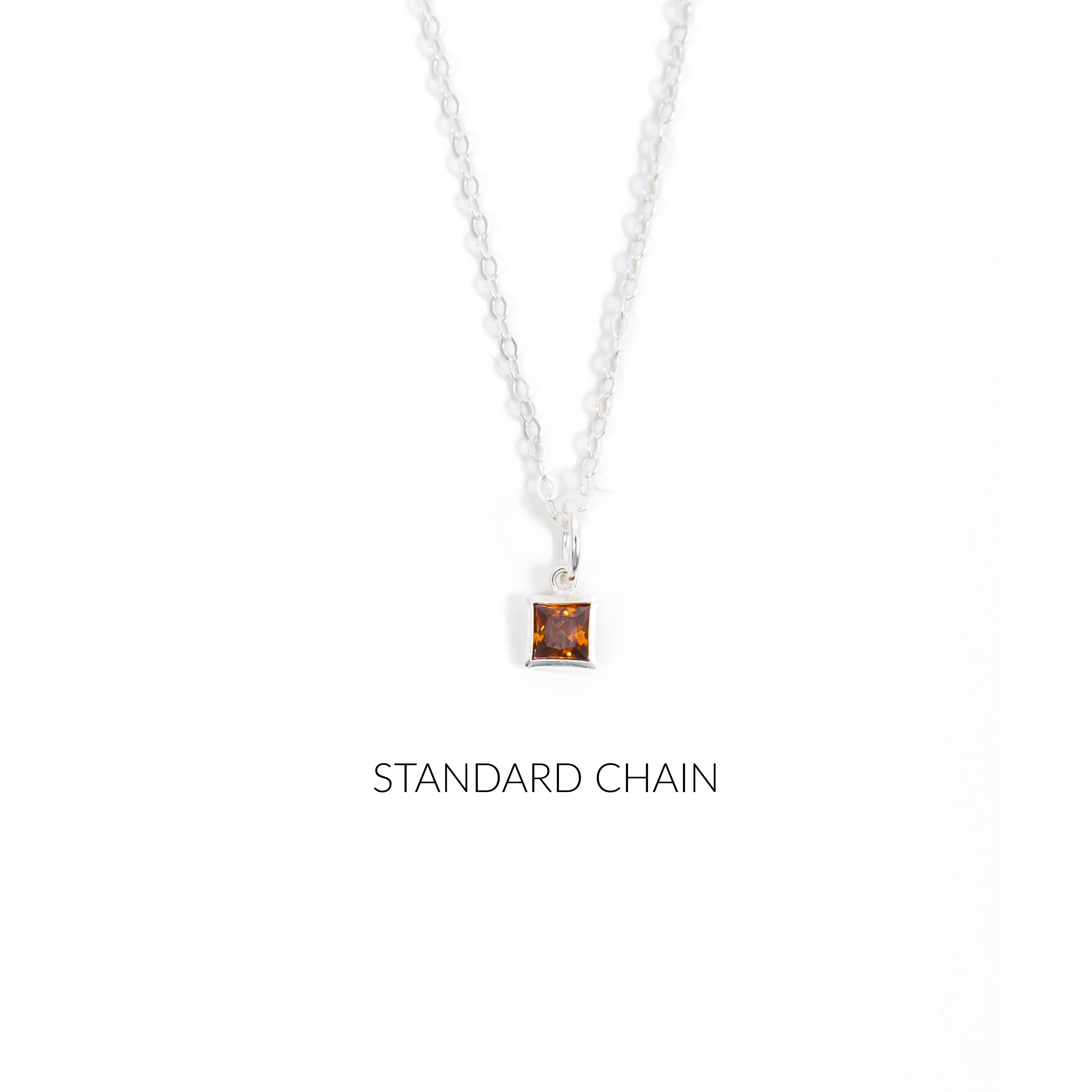 Birthstone Necklace (Silver Edit)