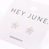 Silver Diamond Snowflake Studs