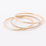 Ring Stack: Plain + Braided + Plain